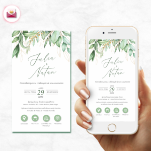 Convite de Casamento Digital Interativo – Tropical