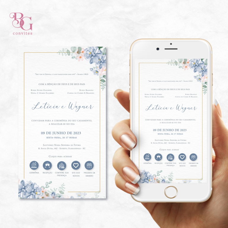 Convite Digital Interativo Para Casamento Bruna Gomes Convites 4615