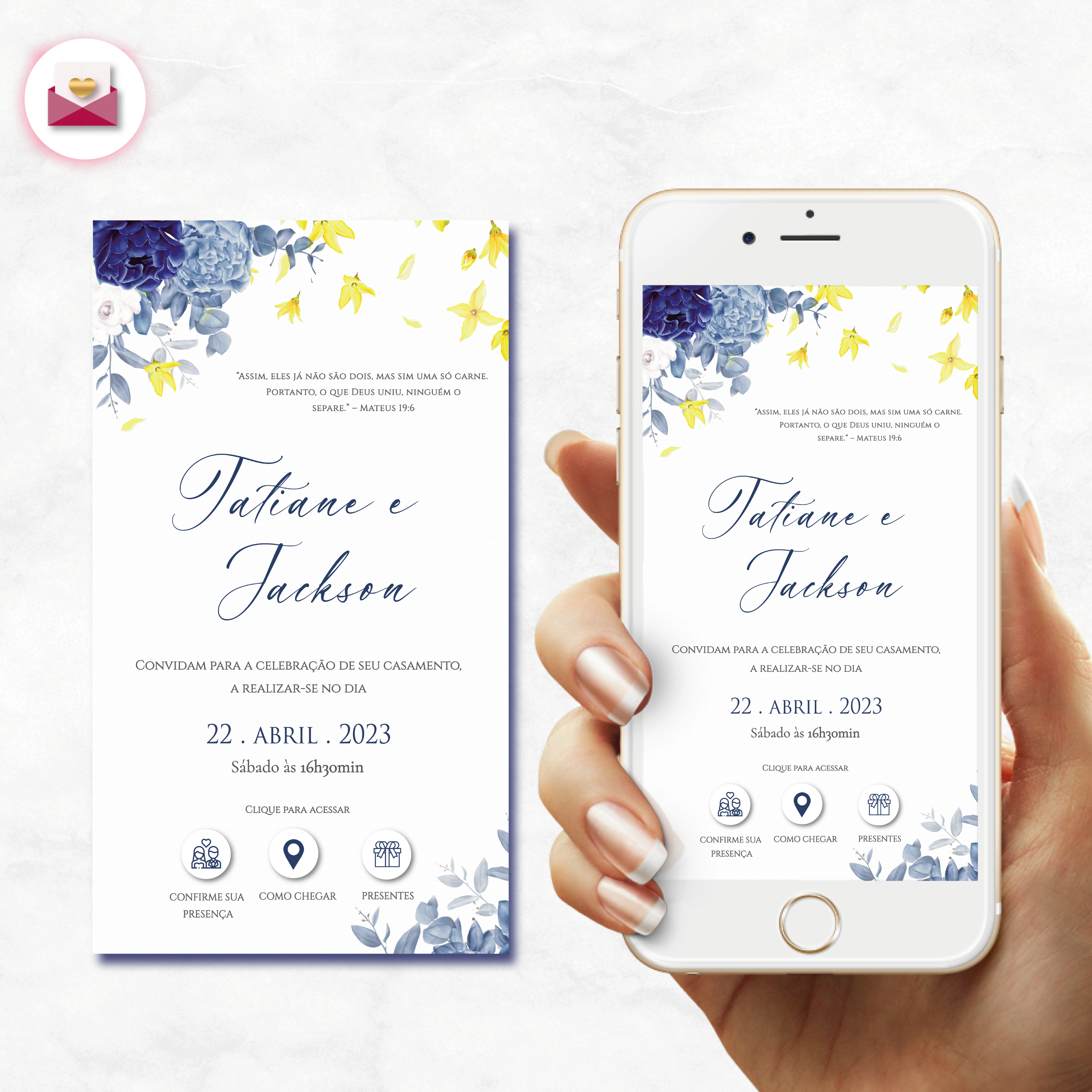 Convite Interativo Digital de Casamento