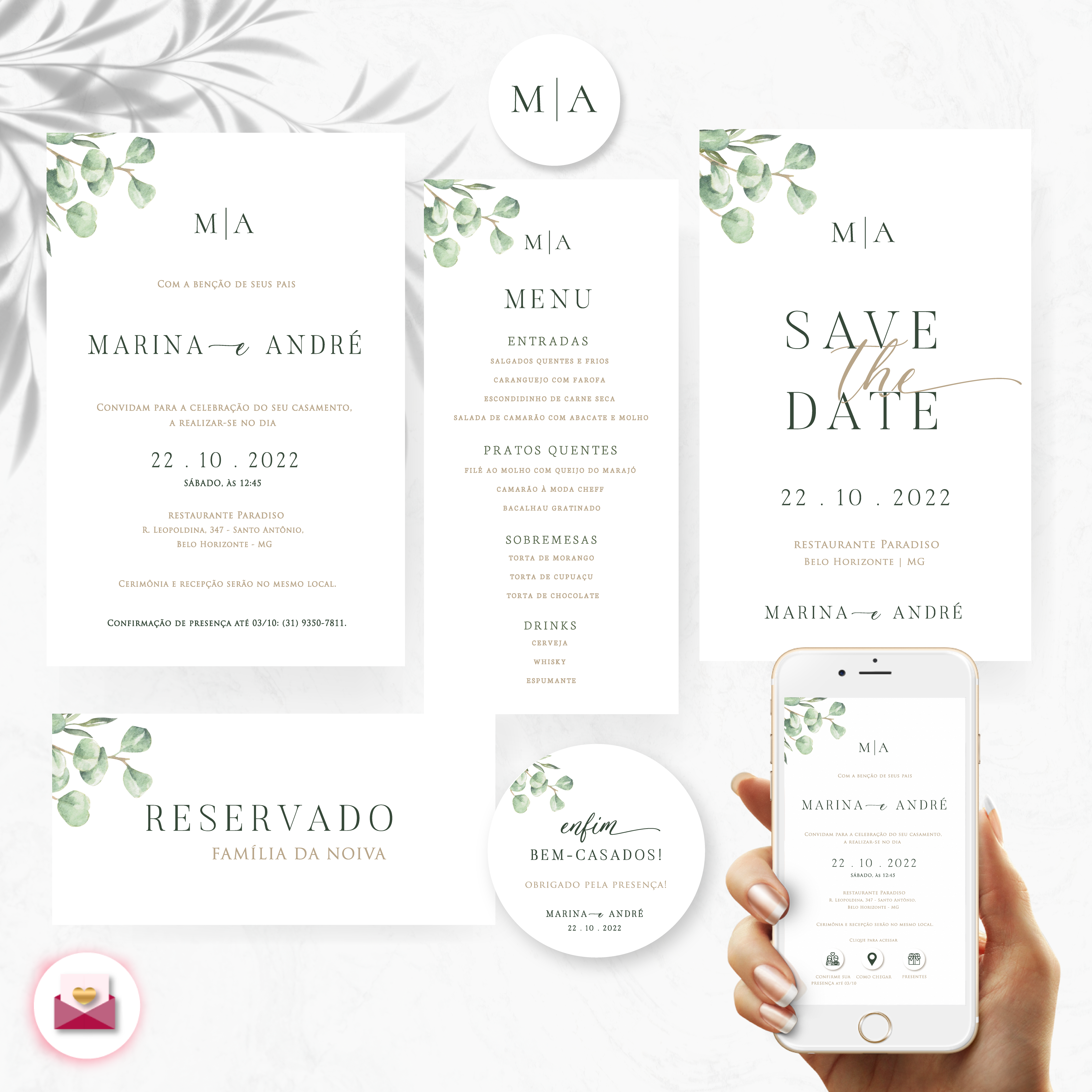 Kit Identidade Visual Casamento – (Crie do zero)