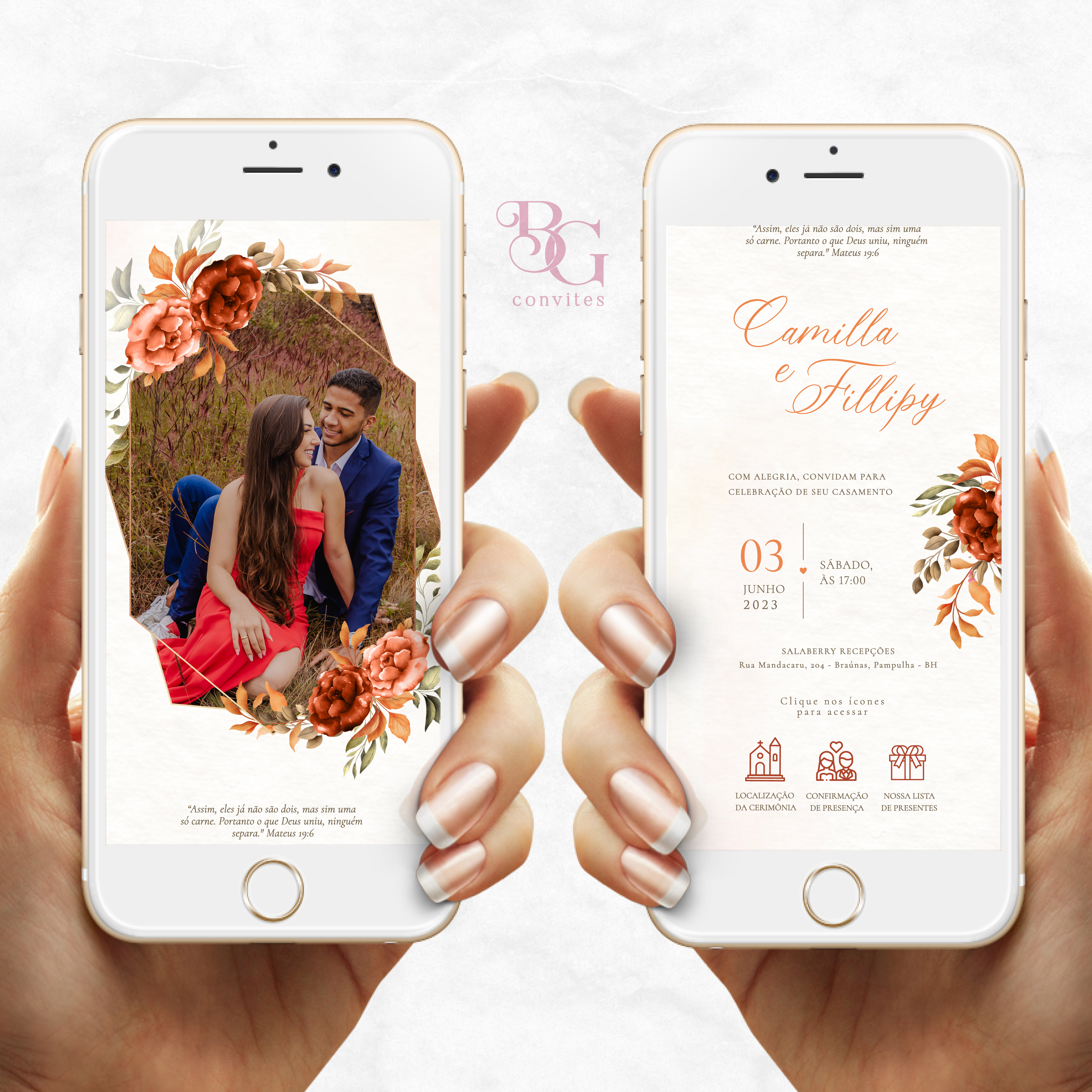 Convite Digital em 2023  Convite casamento online, Convites de